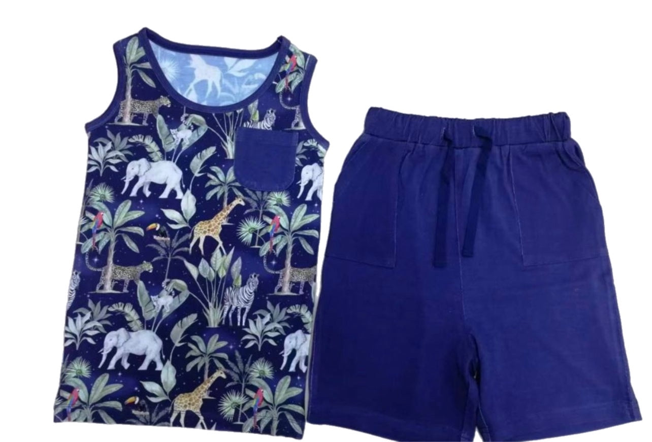 Midnight Safari Tank & Short Set