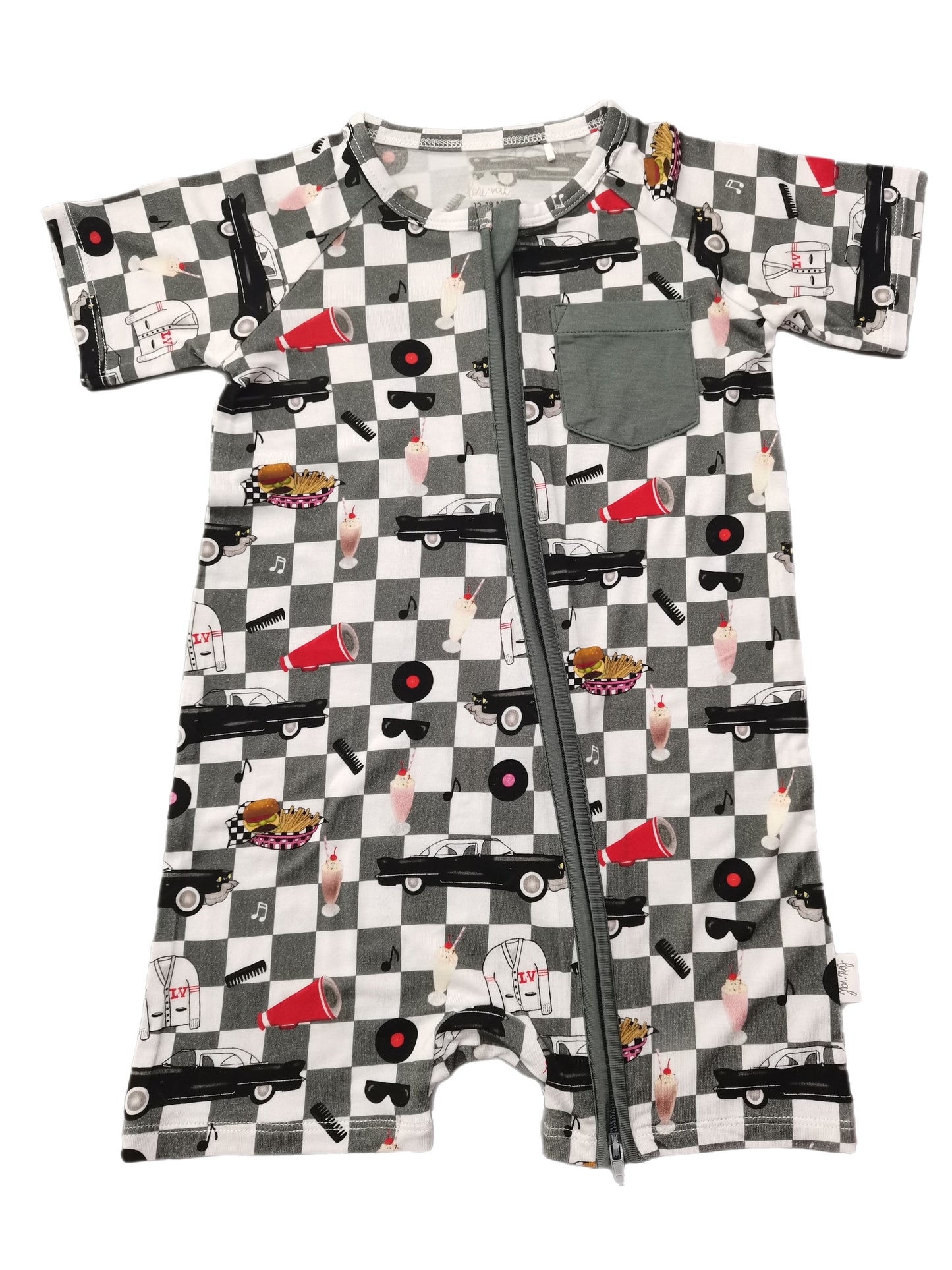 Danny Zippered Romper w/ pocket