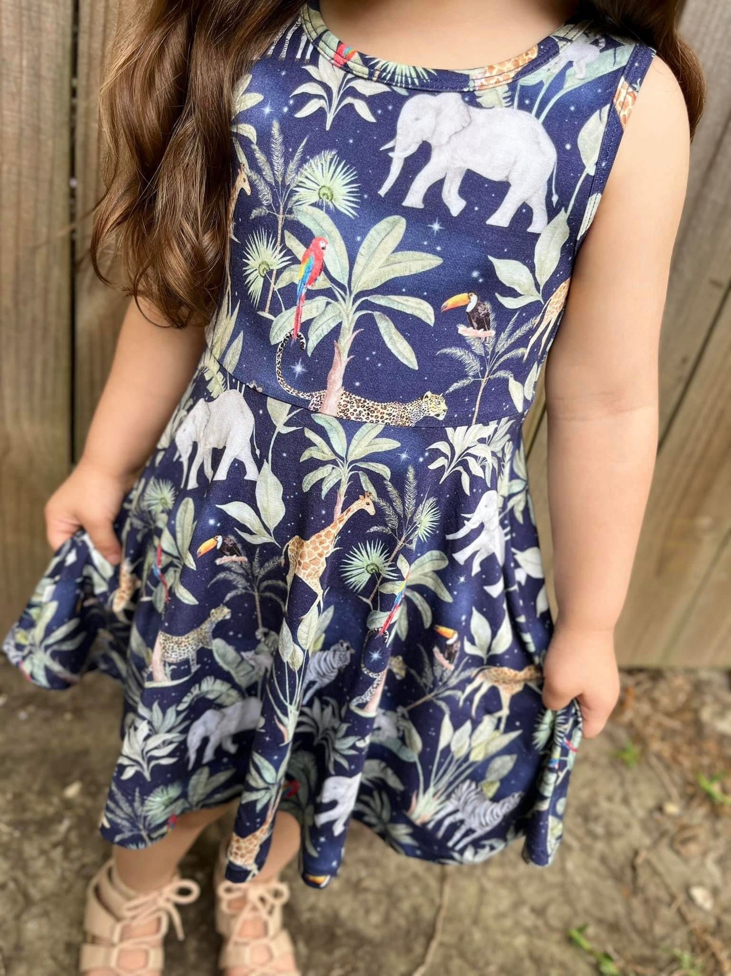 Midnight Safari Tank Toddler Dress