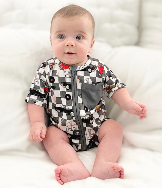 Danny Zippered Romper w/ pocket