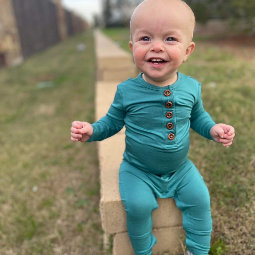 Juniper Long Sleeve Henley Romper