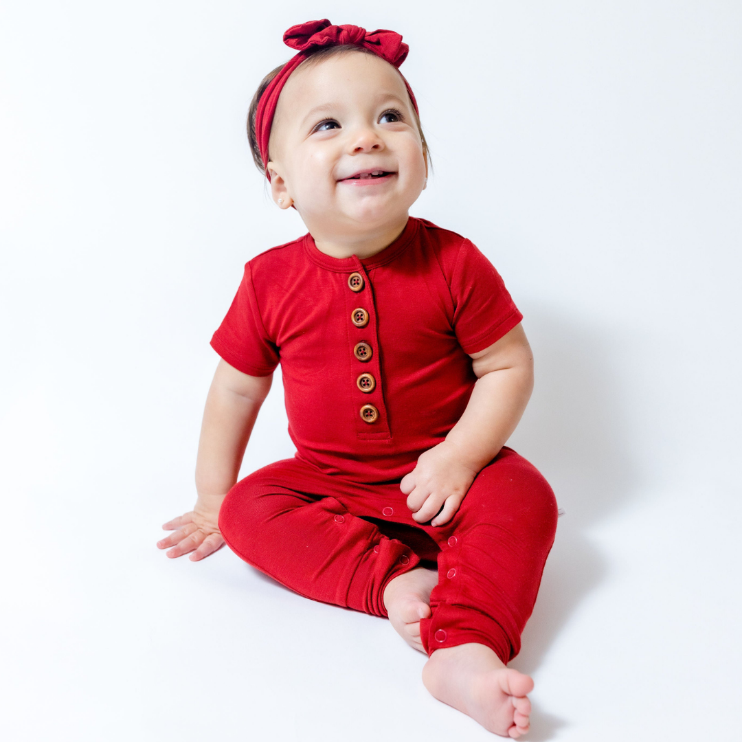 Ruby Short Sleeve Henley Romper